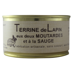 Terrine de Lapin aux 2 moutardes et sauge 130 g